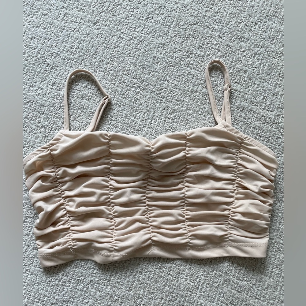 Princess Polly beige crop top